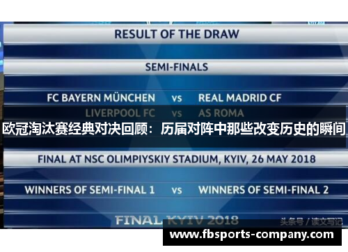 欧冠淘汰赛经典对决回顾：历届对阵中那些改变历史的瞬间